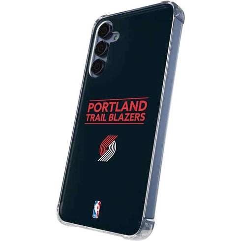 NBA Portland Trail Blazers Standard - Black Galaxy A35 5G Clear Case